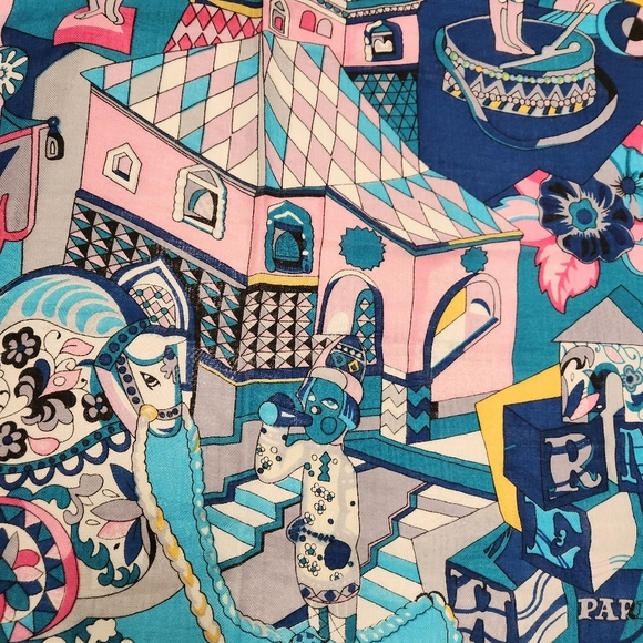 RARE Hermes Shawl Zabavushka 50" x 50" - Picture 5 of 16